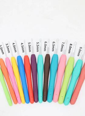 Colorful Plastic Handle Alumina Crochet Hooks Set Knitting N