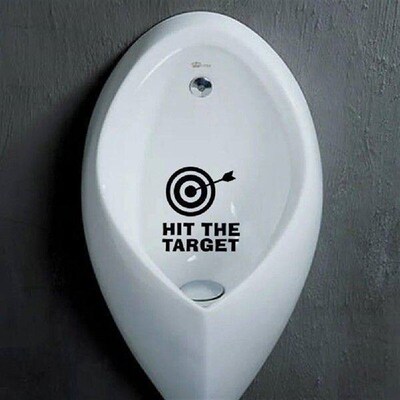 3 Pcs Bathroom Toilet Stickers Target Decal Put Seat Cover