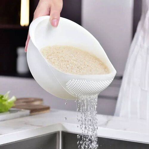 Rice Sieve Strainer Plastic Filter Kitchen Drain Basket Rice