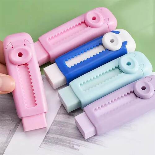 Creative Retractable Push Pull Eraser Student Writing Drawin