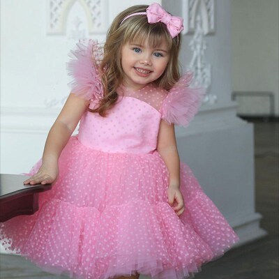 Girls Princess Dress Kids Elegant Wedding Tutu Prom Dresses