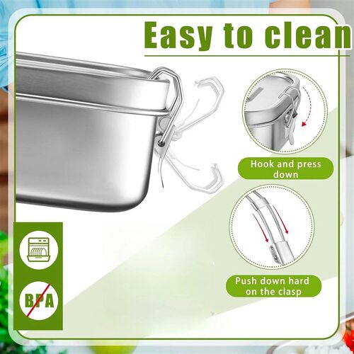 Lunch Box with Compartment Student Food Storage Containers