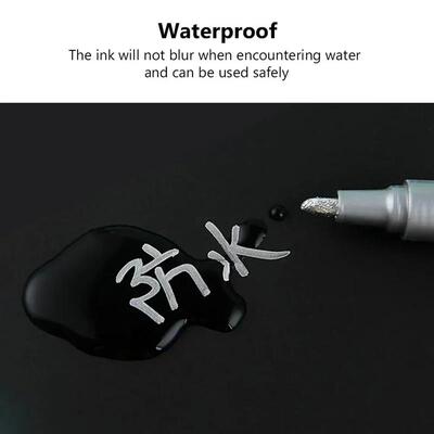 6 Pcs Colorful Permanent Paint Marker Waterproof White Marke