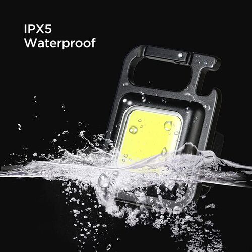 Small Mini LED Flashlight COB Rechargeable Keychain LED Work