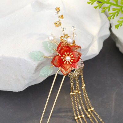 Chinese Hanfu Hair Accessories Hairpins For Women Flower Pea