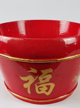 杉木方斗圆斗招财斗米斗斗丁饭桶中纤斗丁搬家结婚过寿斗喜斗百子