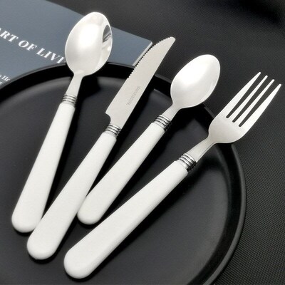 Western Tableware Knife Fork Tea Spoon Cutlery Set 勺叉刀子