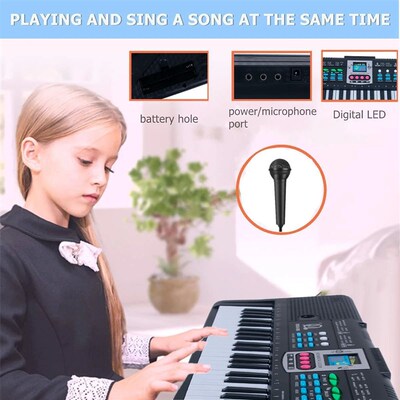 61 Key Kids Electronic Piano Keyboard Quick Start Recording