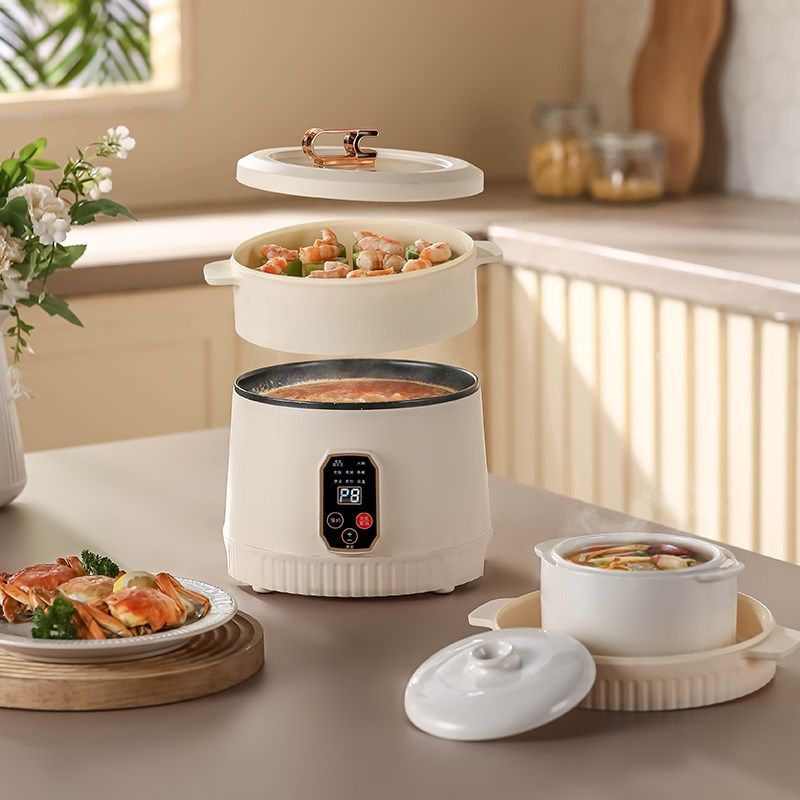 智能水洗家用电饭煲L迷你隔水炖盅蒸煮煎炒焖多功能不粘电火锅,厨房电器,电煮锅,淘宝优惠券,粉丝福利购,淘宝优惠卷
