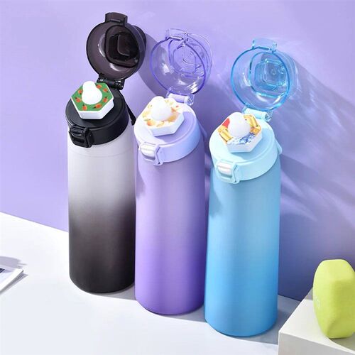 650ML Scent Flavored Water Bottle Leak-Proof with 7 Flavor P
