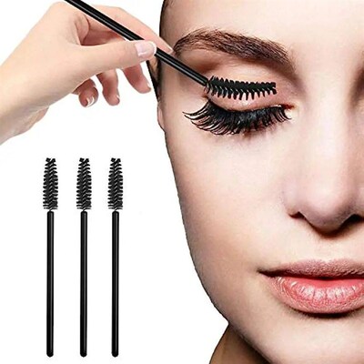 100 Pcs Disposable Eyelash Mascara Brushes for Eye Lashes Ex