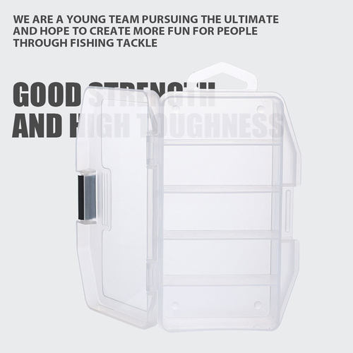 5 Grids Compartments Organizer Container Visible Plastic Fis