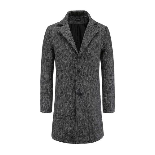 Autumn and winter single long double-breasted mens woolen t