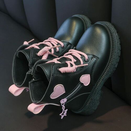 Girls Pink Cool Love Stitching Side Zipper Cute Princess Cas
