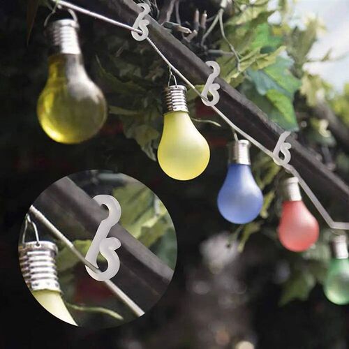 100PCS Gutter Hang Hooks S Clip Hook Christmas Light Clip Ou