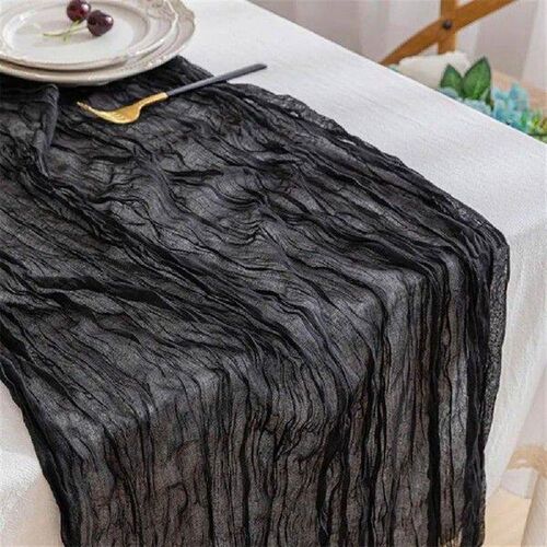 Wedding Party Table Runner Gauze Halloween Style Pleated