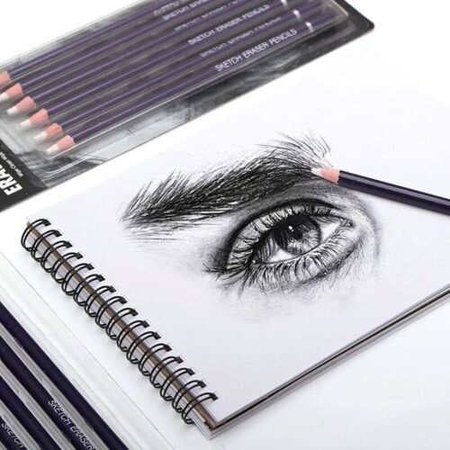 6PCS Artist Eraser Pencils Sketch Pencil Eraser Drawing Pen-