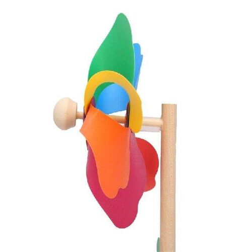 1 Pc Wood Windmill Wind Spinner Pinwheels Home Garden Yard