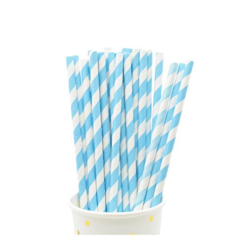 25pcs Christmas Blue Theme paper straws birthday party纸吸管