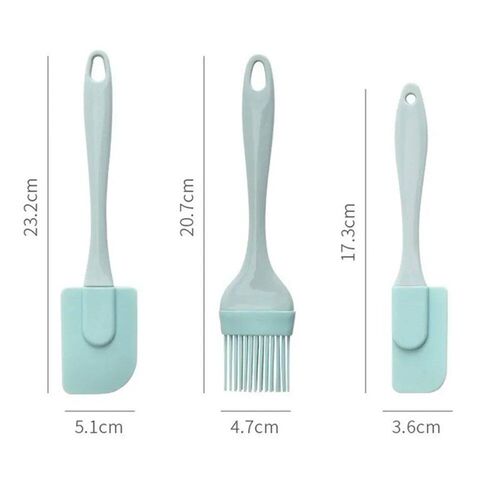 3Pcs Cream Scraper DIY Bread Cake Butter Spatula Mixer Oil B