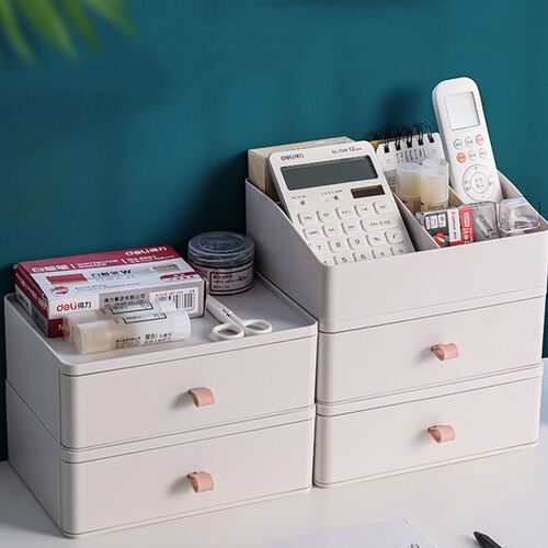 Desk Office Organizer Bins Storage Holder Desktop Makeup Pen