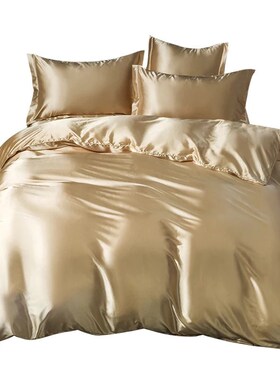 Silk four-piece set mulberry silk satin summer bedding sheel
