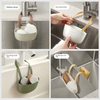 Kitchen Sink Sponges Soap Holder Bathroom Dish Drain Water B