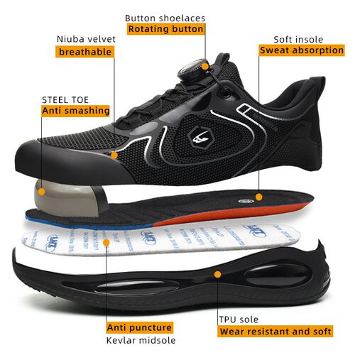 Anti-smash/puncture steel toe cap labor safety shoes 劳保鞋