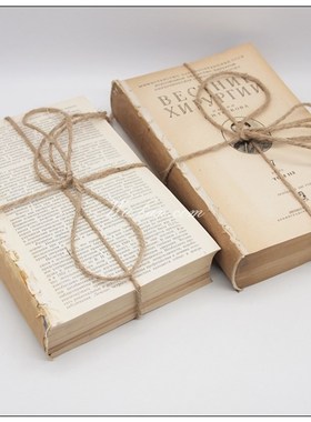 复古外文捆绑麻绳书页旧书页一捆书页摆件陈列道具文艺道具摆件