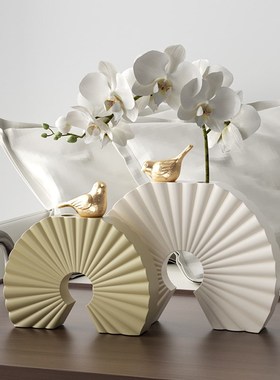 新家入户氛围感花瓶艺术高级感摆件客厅玄关餐边柜工艺品装饰摆设