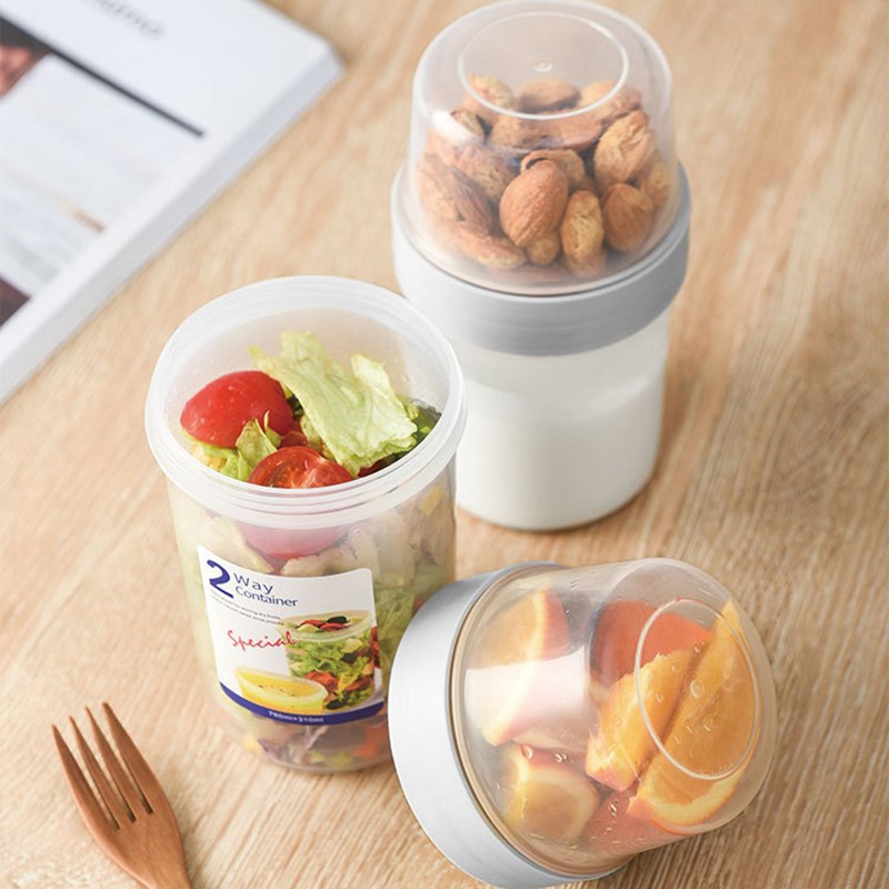 Breakfast On The Go Cups Cereal And Milk Container Airtight图片