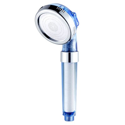 Shower head purification filter element power showerhead