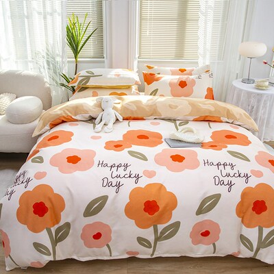 4pc bed sheet sets bedding bedsheet set cover single/doule