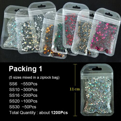 SS6-SS30 Glass Strass Crystal Hot Fix Rhinestones Iron On St