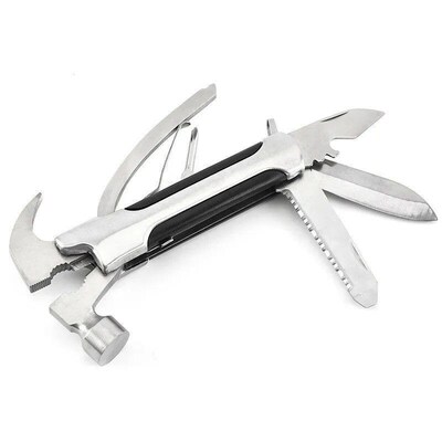 15-in-1 Multifunctional Survival Hammer Tool - Stainless Ste