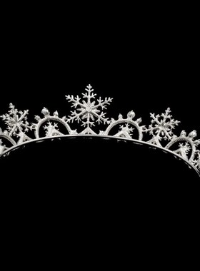 Austrian Crystals Women Princess Snowflake Tiara Crown Brida
