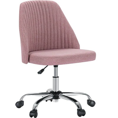 JHK Armless Small Desk Office Chair Cute Vanity Swivel Chair