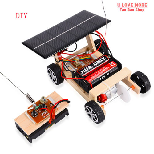 DIY Mini Solar Wireless Remote Control Car Toy Science Educa