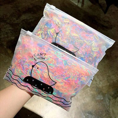 1000pcs Girls Nylon Rubber Band Elastic Hair Bands Headband