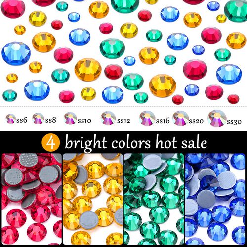 SS6-SS30 Multi-color Crystal AB Hot Fix Rhinestone Crystal S