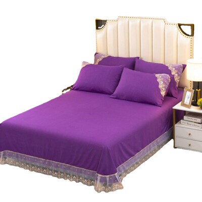 Wedding sheets thickened lace single-piece pillowcase three-