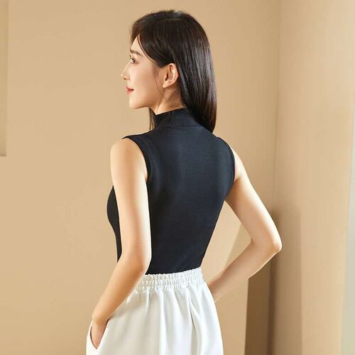 Good things youkosi skin-friendly cotton turtleneck vest bas