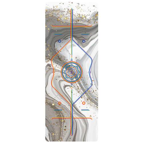 Suede printed lightweight and portable foldable yoga mat