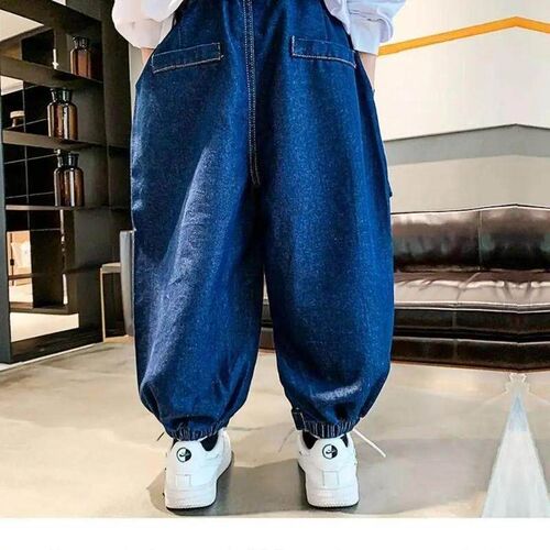 4-12 Years Boys Clothes Slim Straight Jeans Classic Bottoms