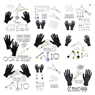 Body Pack Belly Button Needle Septum With Kit Piercing Nose