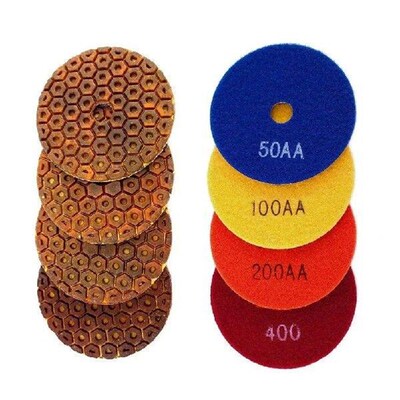 1/4Pcs 4 Inchs/100mm Super Diamond Polishing Pads Grit