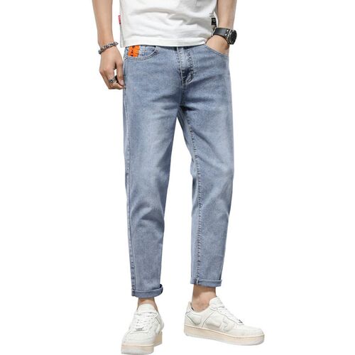 Spring and Summer New Youth Casual Jeans Mens All-match Cro