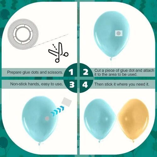 Double Sided Clear Sticky Point Tape Balloon Glue Dot Adhesi