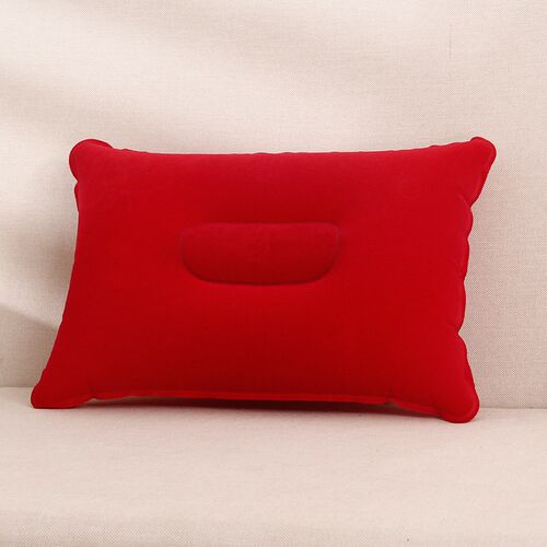 Flocking Square Inflatable Nap Pillow Outdoor Camping Cushio