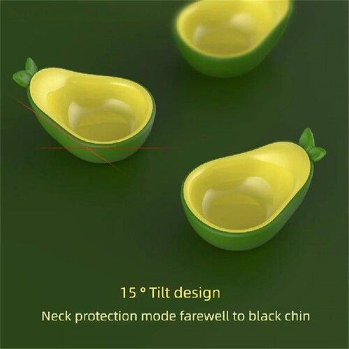 Cute 3 in 1 Avocado Pet Bowl Anti Spill Portable Cat